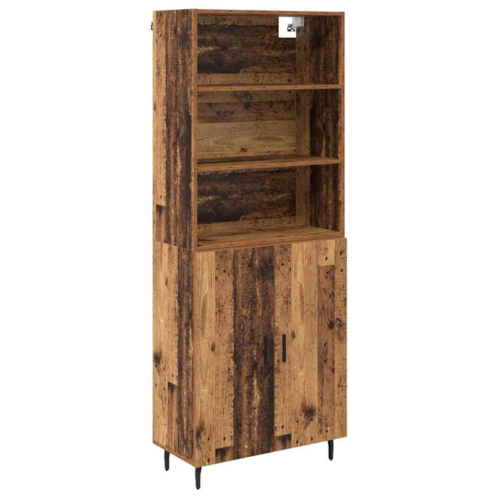 Bufet Lemn Vechi 69,5 x 34 x 180 cm Lemn Stratificat și Sticlă - WALTI WALTI