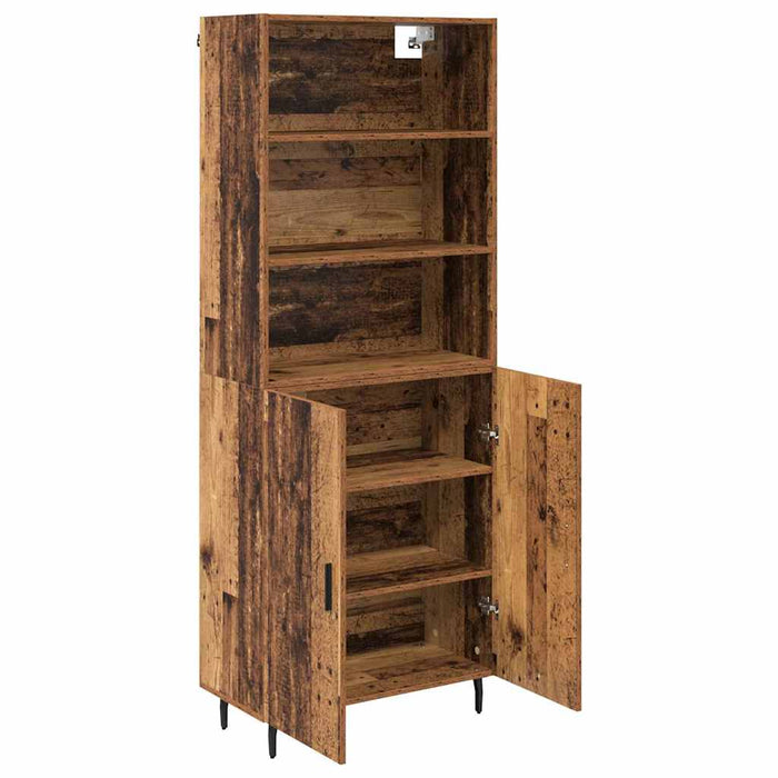 Bufet Lemn Vechi 69,5 x 34 x 180 cm Lemn Stratificat și Sticlă - WALTI WALTI