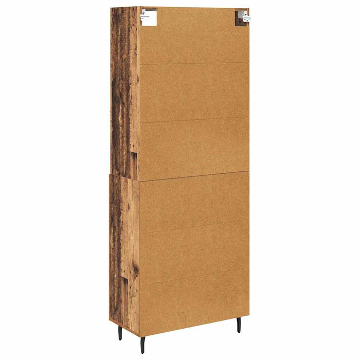 Bufet Lemn Vechi 69,5 x 34 x 180 cm Lemn Stratificat și Sticlă - WALTI WALTI