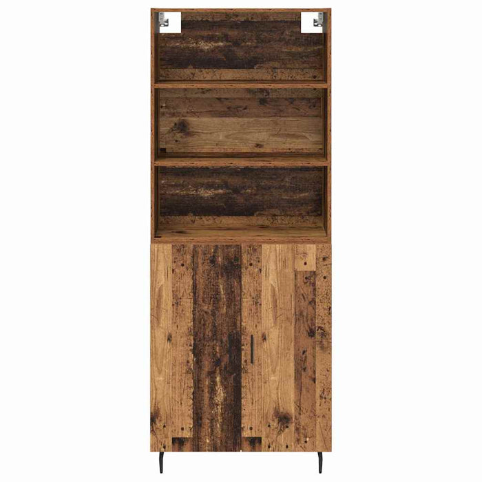Bufet Lemn Vechi 69,5 x 34 x 180 cm Lemn Stratificat și Sticlă - WALTI WALTI