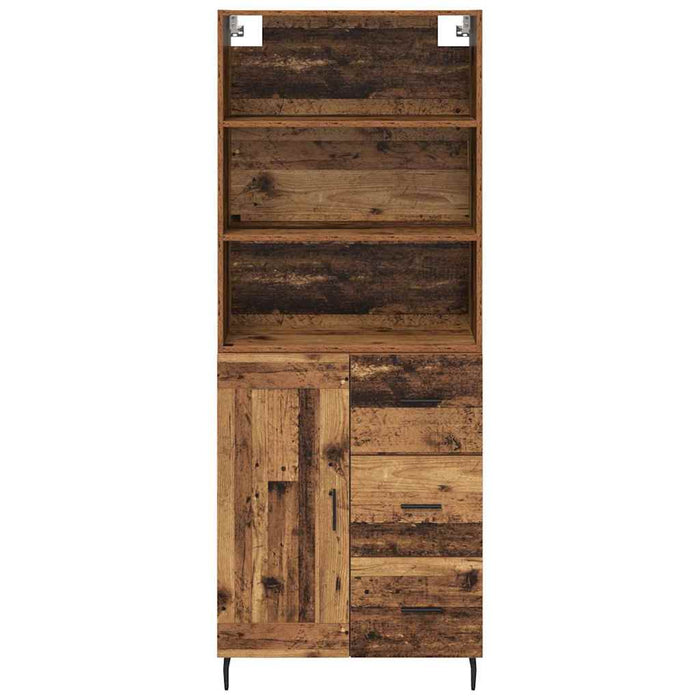 Bufet Lemn Vechi 69,5 x 34 x 180 cm Lemn Stratificat și Sticlă - WALTI WALTI
