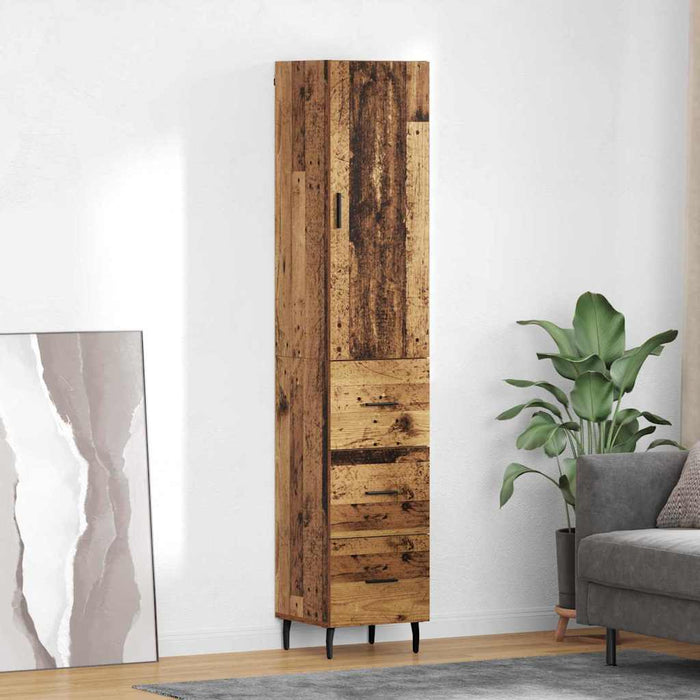 Bufet cu sertar Lemn Vechi 34,5 x 34 x 180 cm Lemn compozit - WALTI WALTI