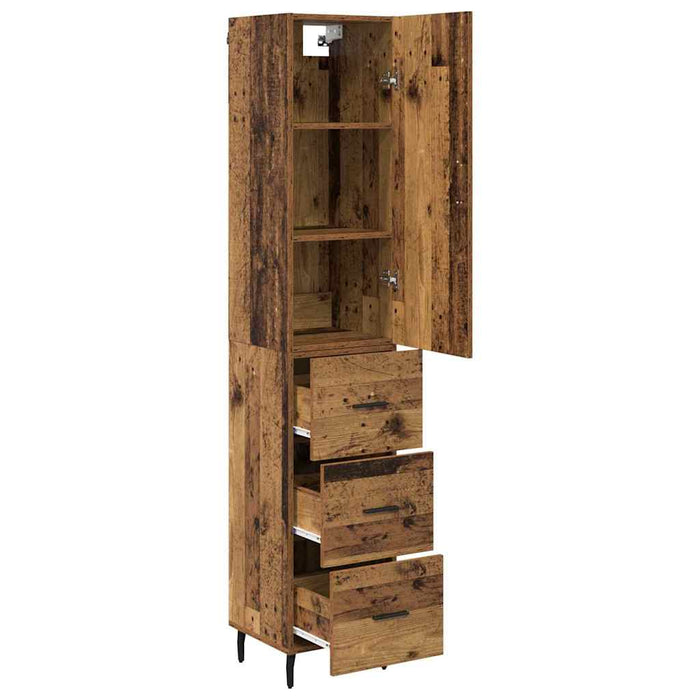Bufet cu sertar Lemn Vechi 34,5 x 34 x 180 cm Lemn compozit - WALTI WALTI