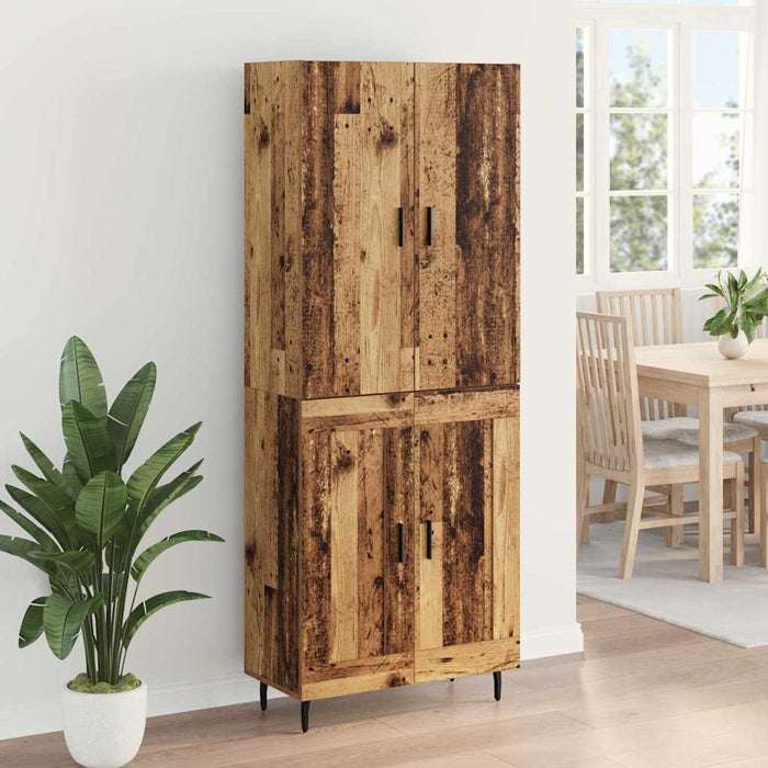 Bufet Lemn Vechi 69,5 x 34 x 180 cm Lemn Stratificat și Sticlă - WALTI WALTI