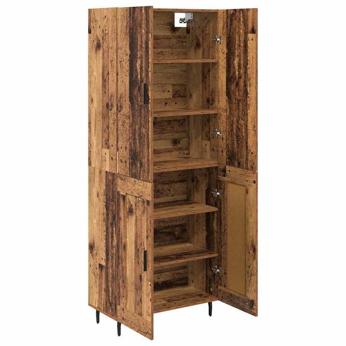 Bufet Lemn Vechi 69,5 x 34 x 180 cm Lemn Stratificat și Sticlă - WALTI WALTI