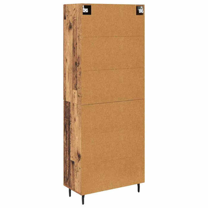 Bufet Lemn Vechi 69,5 x 34 x 180 cm Lemn Stratificat și Sticlă - WALTI WALTI