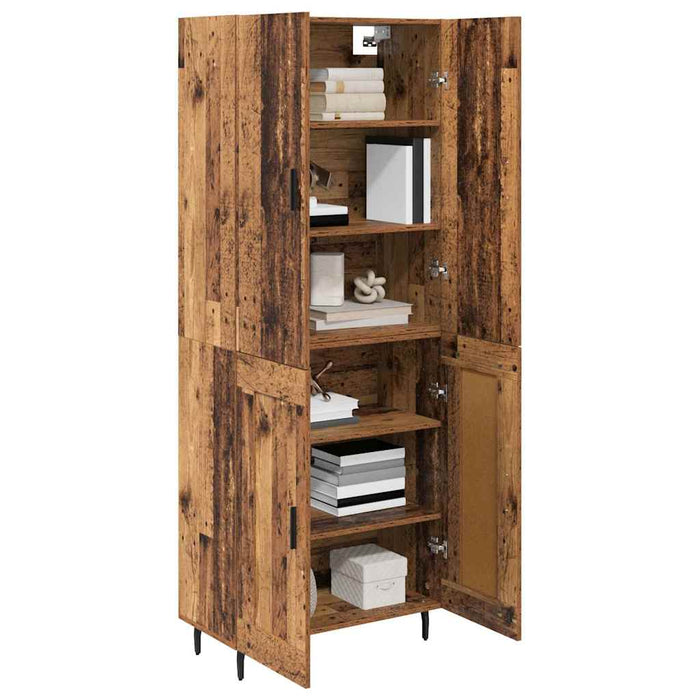 Bufet Lemn Vechi 69,5 x 34 x 180 cm Lemn Stratificat și Sticlă - WALTI WALTI
