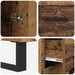 Bufet cu sertar 2 pcs Lemn Vechi Lemn Stratificat și Sticlă - WALTI WALTI