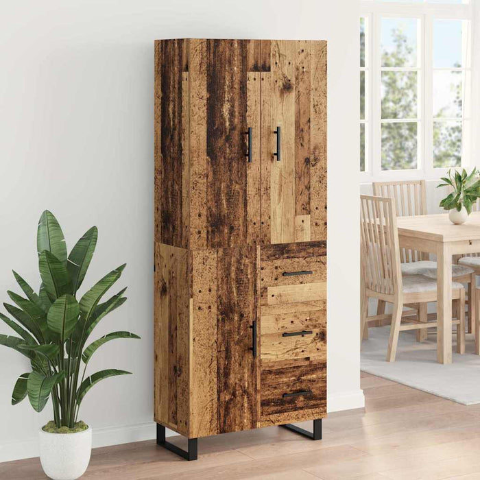 Bufet cu sertar 2 pcs Lemn Vechi Lemn Stratificat și Sticlă - WALTI WALTI