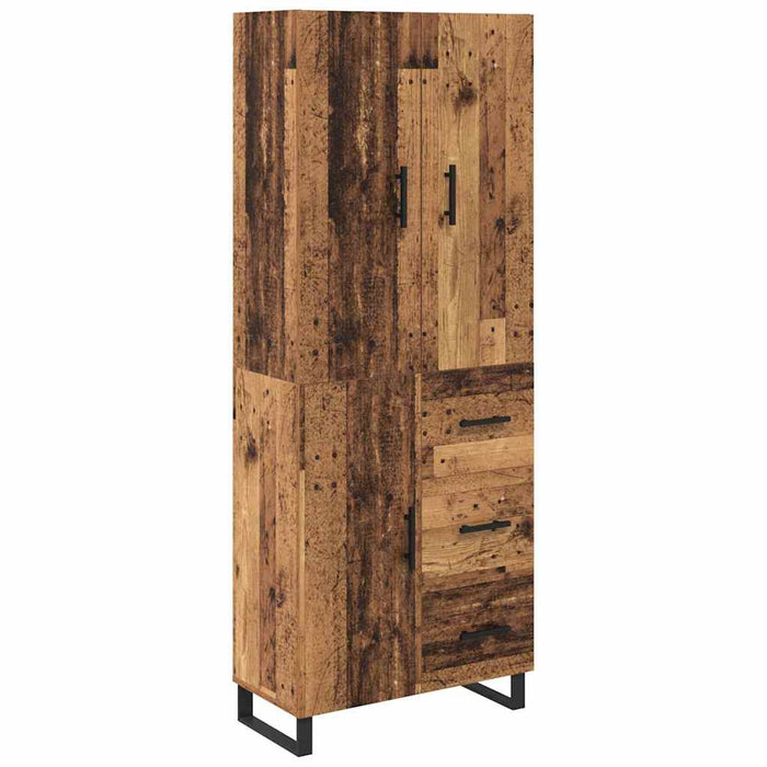Bufet cu sertar 2 pcs Lemn Vechi Lemn Stratificat și Sticlă - WALTI WALTI