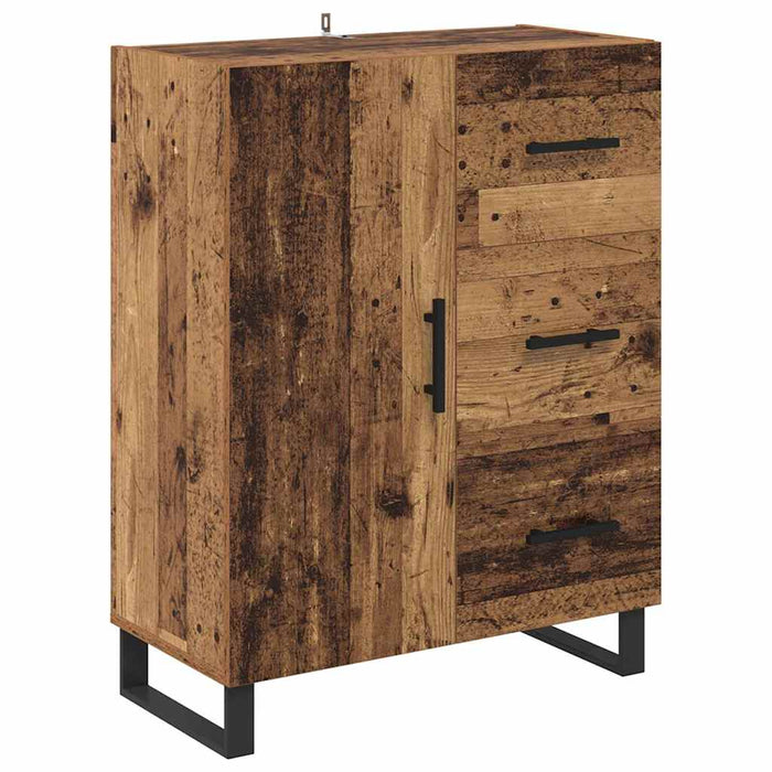 Bufet cu sertar 2 pcs Lemn Vechi Lemn Stratificat și Sticlă - WALTI WALTI