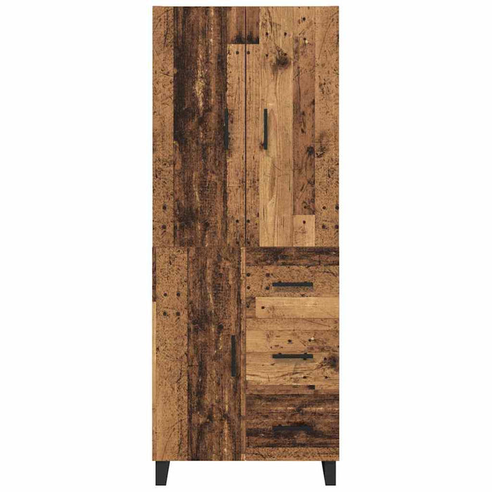 Bufet cu sertar 2 pcs Lemn Vechi Lemn Stratificat și Sticlă - WALTI WALTI