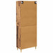 Bufet Lemn Vechi 69,5 x 34 x 180 cm Lemn Stratificat și Sticlă - WALTI WALTI