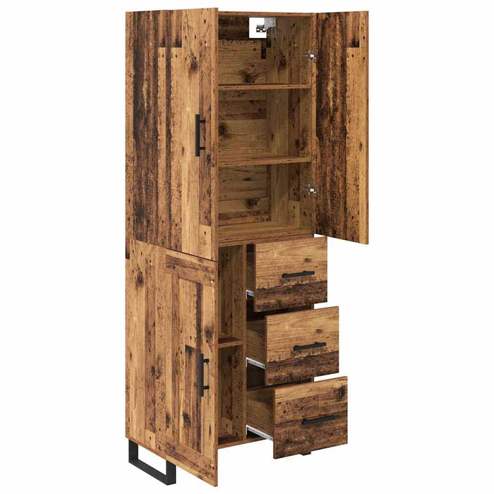Bufet cu sertar 2 pcs Lemn Vechi Lemn Stratificat și Sticlă - WALTI WALTI