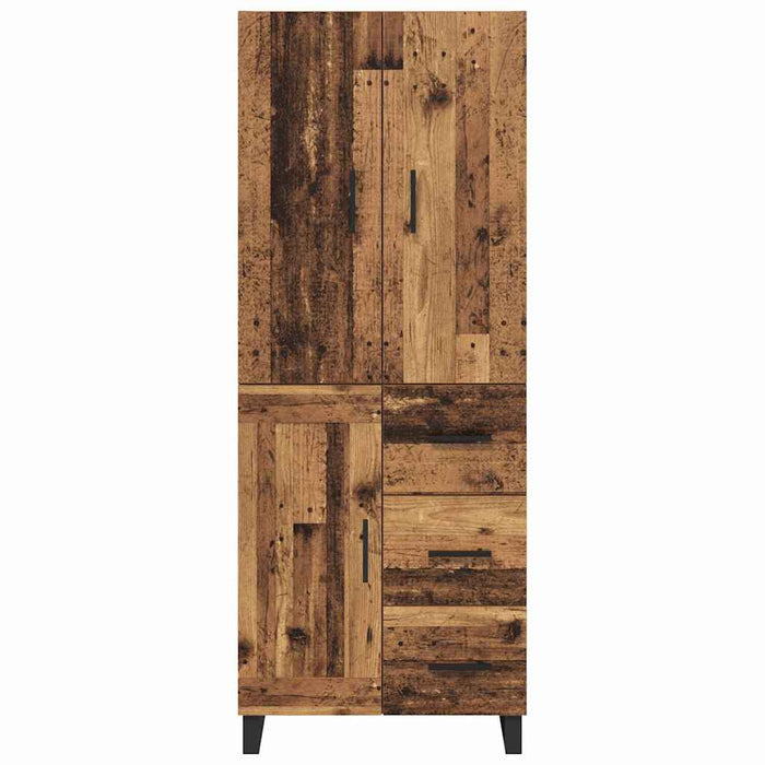 Bufet cu sertar 2 pcs Lemn Vechi Lemn Stratificat și Sticlă - WALTI WALTI