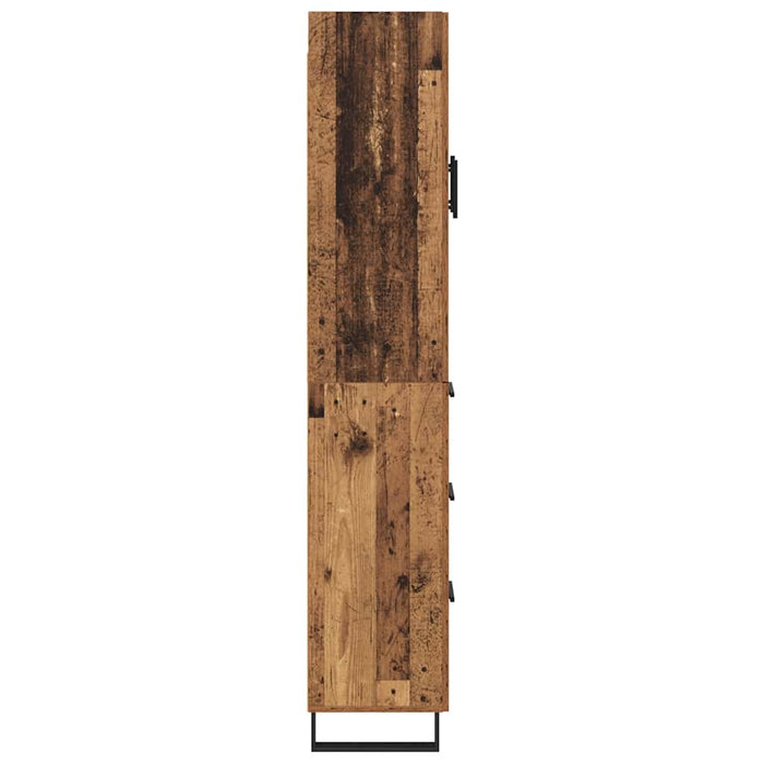 Bufet cu sertar 2 pcs Lemn Vechi Lemn Stratificat și Sticlă - WALTI WALTI
