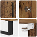Bufet Lemn vechi 69,5 x 34 x 180 cm Lemn compozit - WALTI WALTI