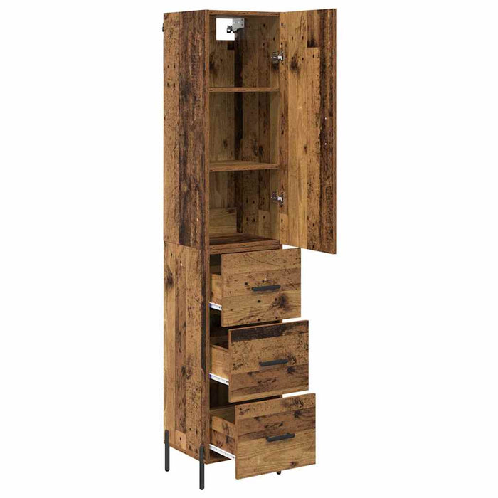 Bufet cu sertar Lemn Vechi 34,5 x 34 x 180 cm Lemn compozit - WALTI WALTI