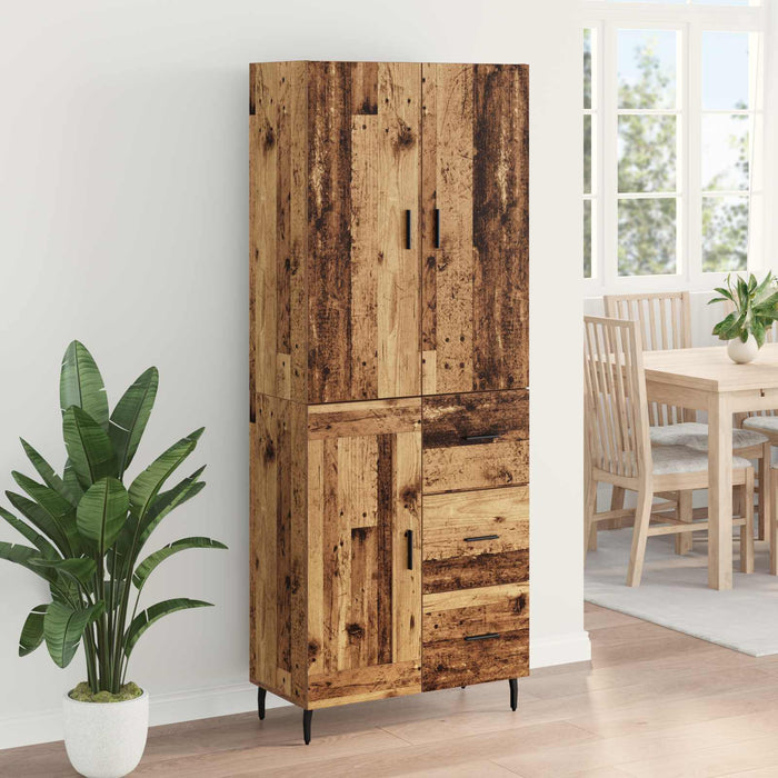 Bufet Lemn Vechi 69,5 x 34 x 180 cm Lemn Stratificat și Sticlă - WALTI WALTI