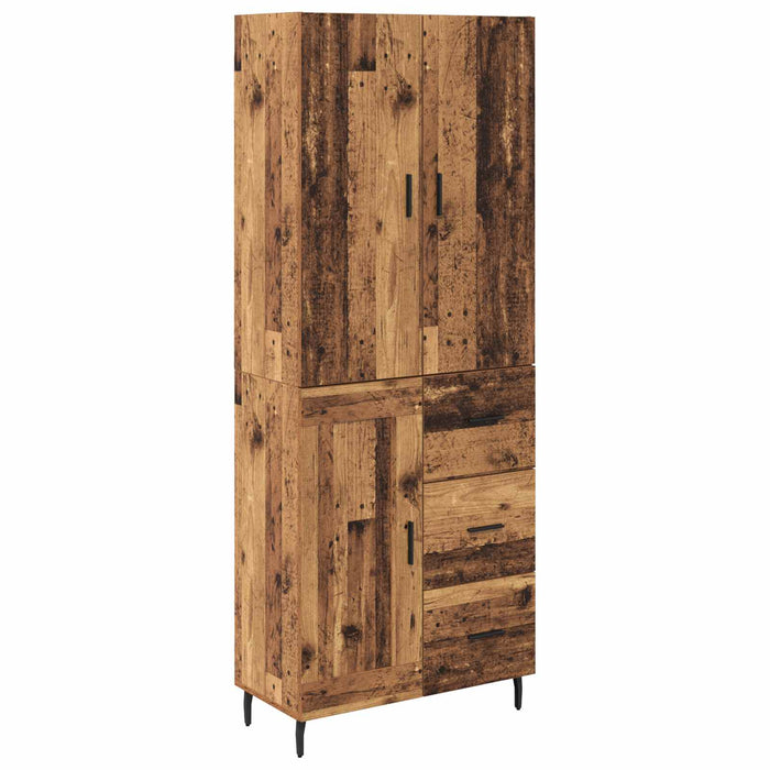 Bufet Lemn Vechi 69,5 x 34 x 180 cm Lemn Stratificat și Sticlă - WALTI WALTI