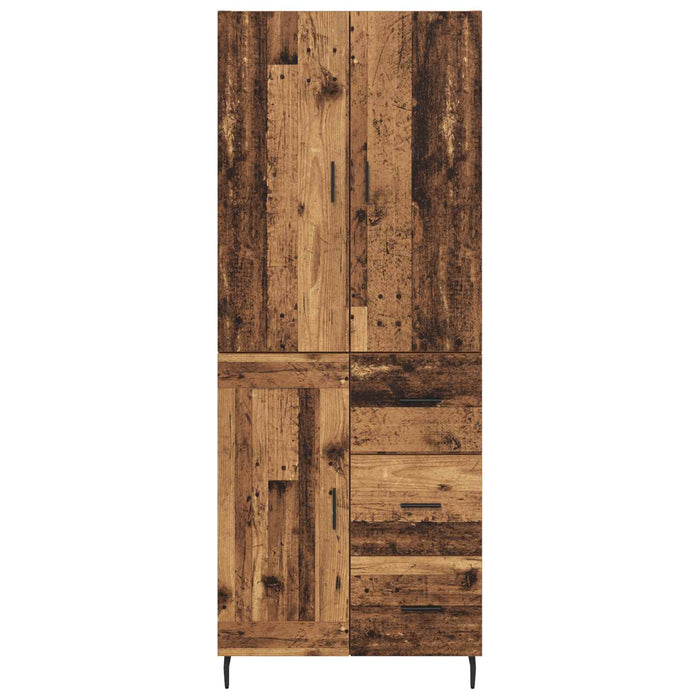 Bufet Lemn Vechi 69,5 x 34 x 180 cm Lemn Stratificat și Sticlă - WALTI WALTI