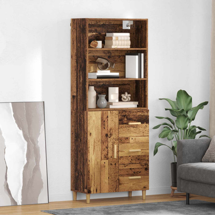 Bufet cu sertar Lemn Vechi 69,5 x 32,5 x 180 cm Lemn compozit - WALTI WALTI