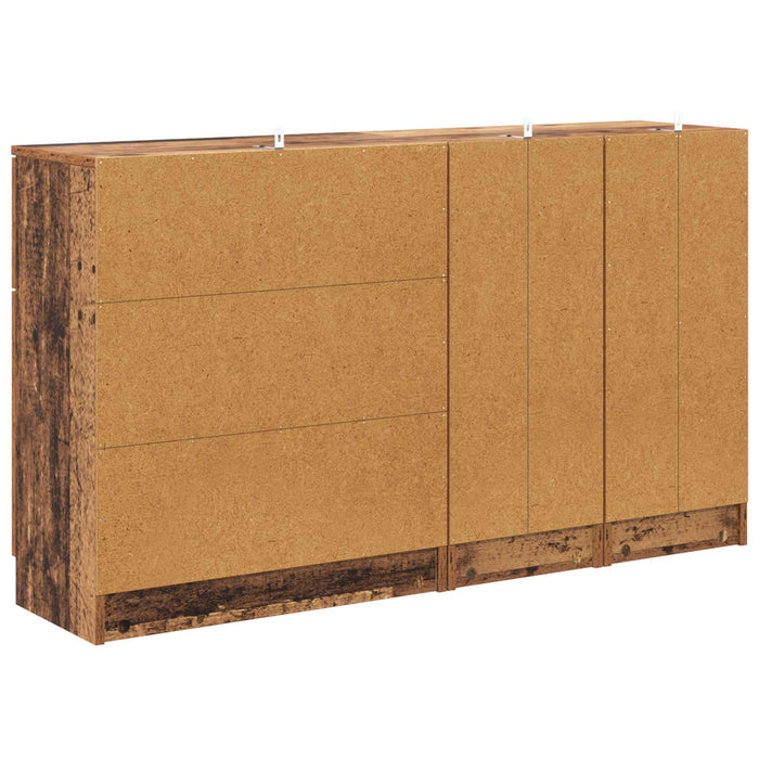 Bufet cu sertar 3 pcs Lemn Vechi Lemn compozit - WALTI WALTI