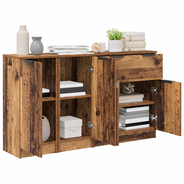 Bufet cu sertar 3 pcs Lemn Vechi Lemn compozit - WALTI WALTI