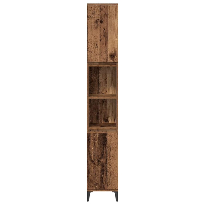 Set de mobilier pentru baie 3 pcs Lemn vechi Lemn compozit - WALTI WALTI
