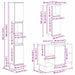 Set de mobilier pentru baie 3 pcs Lemn vechi Lemn compozit - WALTI WALTI