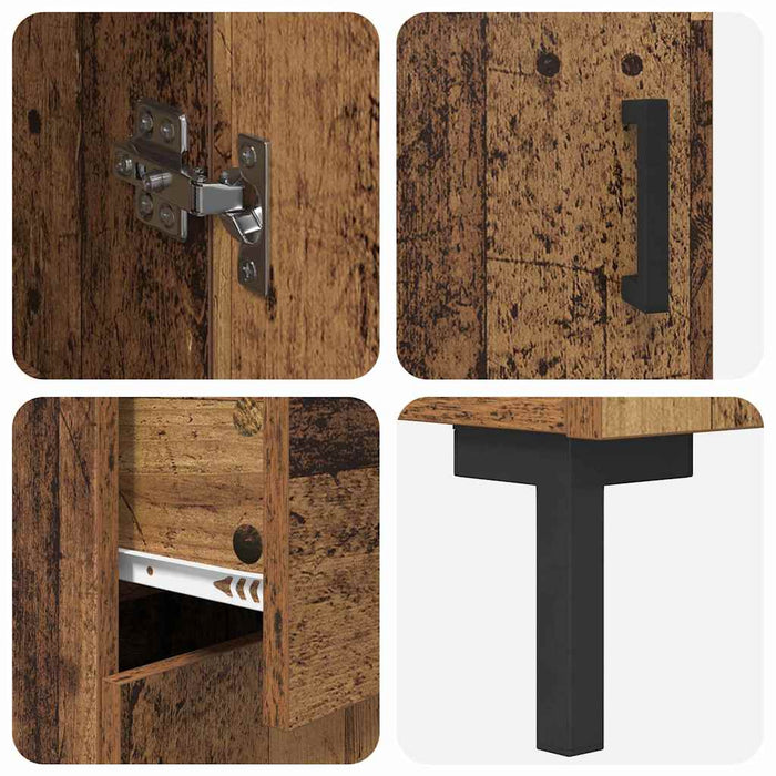 Bufet cu sertar 2 pcs Lemn vechi Lemn compozit - WALTI WALTI