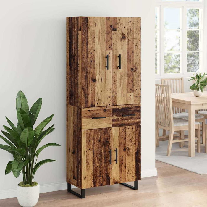 Bufet cu sertar 2 pcs Lemn Vechi Lemn Stratificat și Sticlă - WALTI WALTI