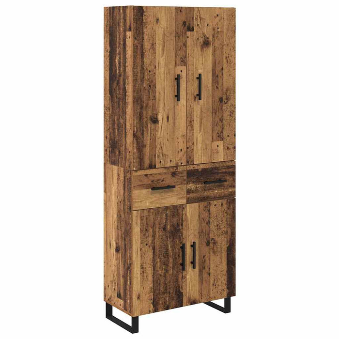 Bufet cu sertar 2 pcs Lemn Vechi Lemn Stratificat și Sticlă - WALTI WALTI