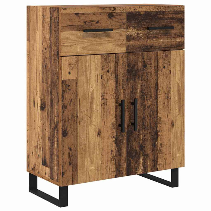 Bufet cu sertar 2 pcs Lemn Vechi Lemn Stratificat și Sticlă - WALTI WALTI