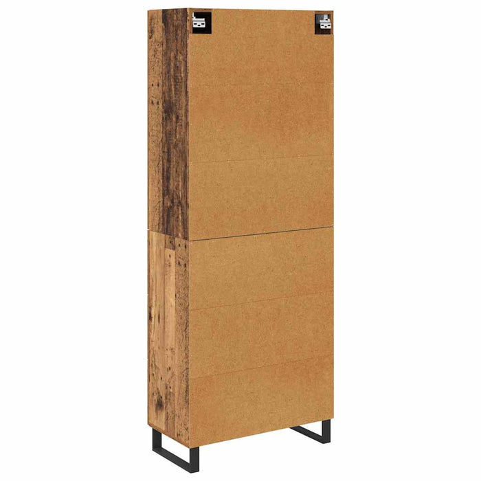 Bufet cu sertar 2 pcs Lemn Vechi Lemn Stratificat și Sticlă - WALTI WALTI
