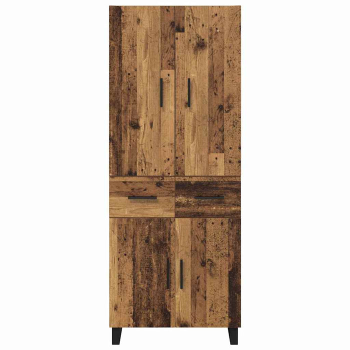 Bufet cu sertar 2 pcs Lemn Vechi Lemn Stratificat și Sticlă - WALTI WALTI
