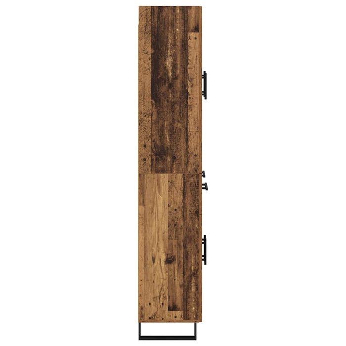 Bufet cu sertar 2 pcs Lemn Vechi Lemn Stratificat și Sticlă - WALTI WALTI