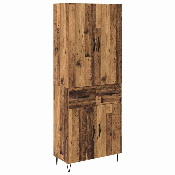 Bufet cu sertar 2 pcs Lemn vechi Lemn tehnic și sticlă - WALTI WALTI