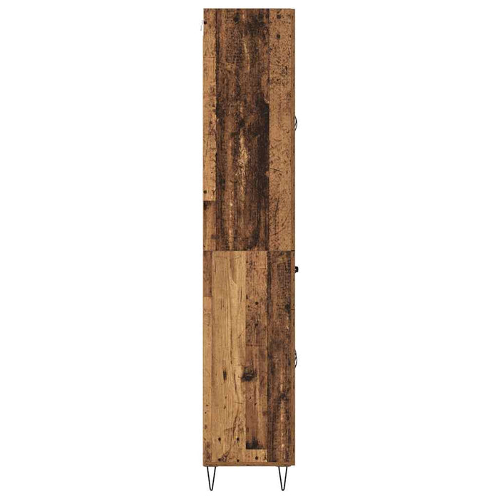 Bufet cu sertar 2 pcs Lemn vechi Lemn tehnic și sticlă - WALTI WALTI