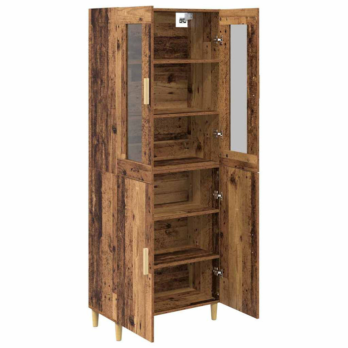 Bufet Lemn Vechi 69,5 x 34 x 180 cm Lemn Stratificat și Sticlă - WALTI WALTI