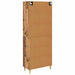 Bufet Lemn Vechi 69,5 x 34 x 180 cm Lemn Stratificat și Sticlă - WALTI WALTI