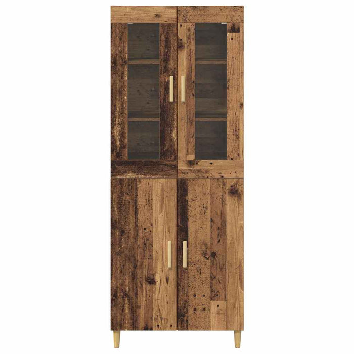Bufet Lemn Vechi 69,5 x 34 x 180 cm Lemn Stratificat și Sticlă - WALTI WALTI