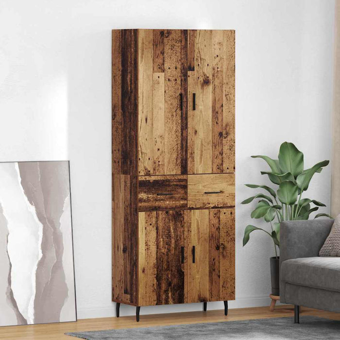Bufet Lemn Vechi 69,5 x 34 x 180 cm Lemn Stratificat și Sticlă - WALTI WALTI