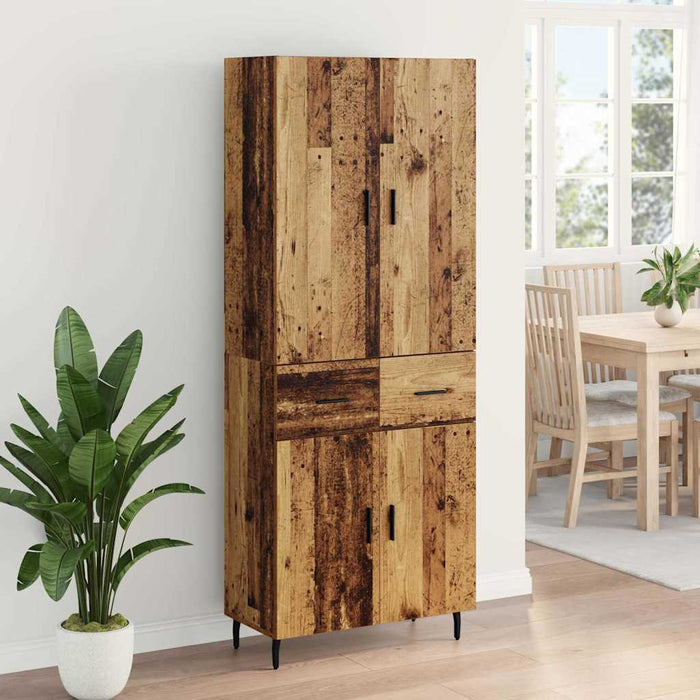 Bufet Lemn Vechi 69,5 x 34 x 180 cm Lemn Stratificat și Sticlă - WALTI WALTI