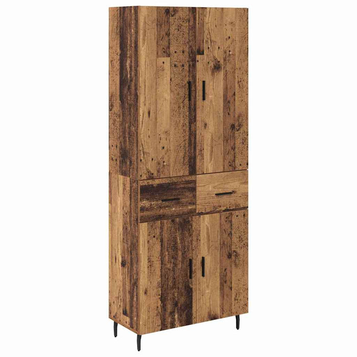 Bufet Lemn Vechi 69,5 x 34 x 180 cm Lemn Stratificat și Sticlă - WALTI WALTI