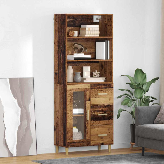 Bufet Pe perete Lemn vechi 69,5 x 34 x 180 cm Lemn compozit - WALTI WALTI