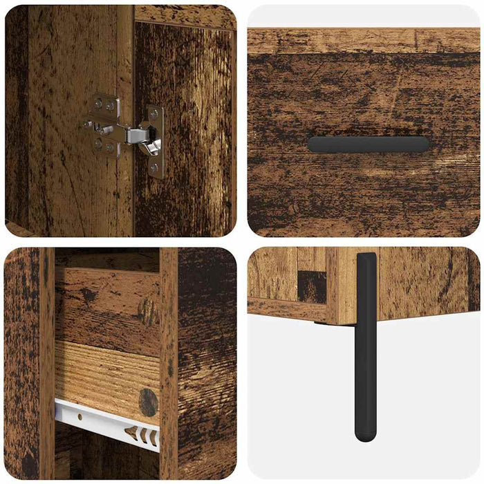 Bufet cu sertar Lemn Vechi 34,5 x 34 x 180 cm Lemn compozit - WALTI WALTI