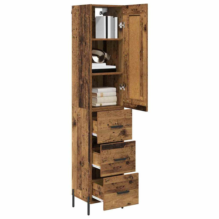 Bufet cu sertar Lemn Vechi 34,5 x 34 x 180 cm Lemn compozit - WALTI WALTI