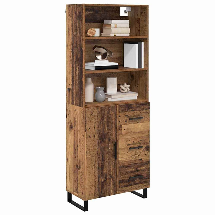 Bufet cu sertar 2 pcs Lemn vechi Lemn compozit - WALTI WALTI