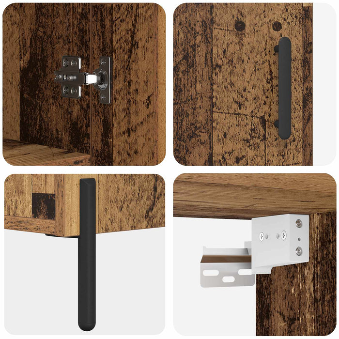 Bufet Pe perete Lemn Vechi 69,5 x 34 x 180 cm Lemn compozit - WALTI WALTI